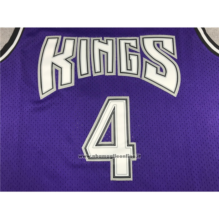 Maglia Sacramento Kings Chris Webber #4 Mitchell & Ness 1998-99 Nero